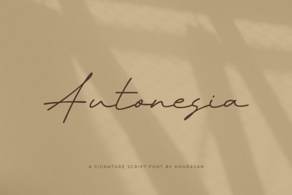 Autonesia: A Modern Script Typeface for Editorial Design