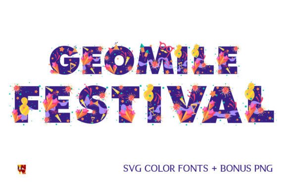 Geomile Festival: The Bold Color Font for Vibrant Craft Products