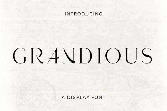 Grandious: The Perfect Serif Typeface for Chic Brand Identity