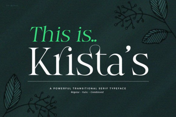 Krista s: The Elegant Serif Typeface for Handmade Branding