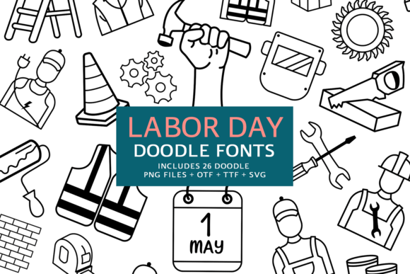 Labor Day Doodle: A Playful Typeface for Modern Editorial Design