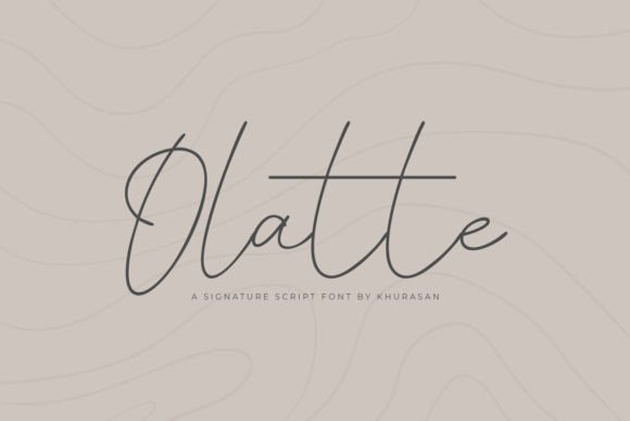 Olatte: A Modern Script Typeface for Elevated Web Design